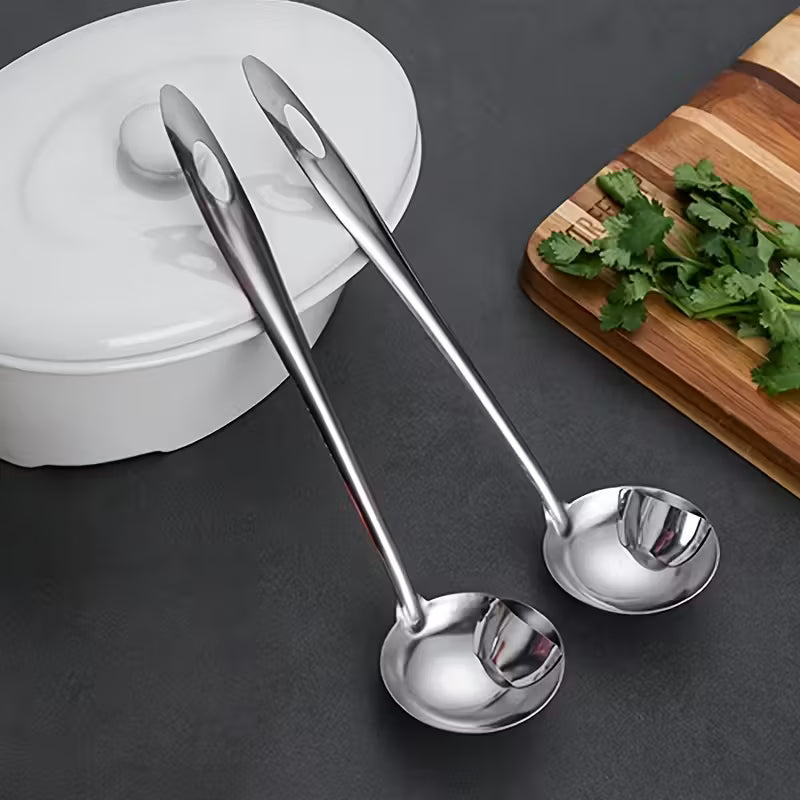 Heavy-Duty 201 Grade Stainless Steel 2-Compartment Oil/Water Separation Spoon