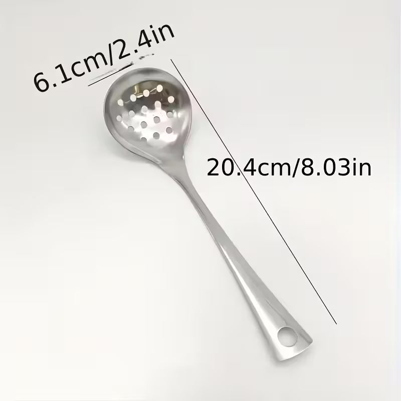 2pcs Set Long Handled Stainless Steel Soup Spoons