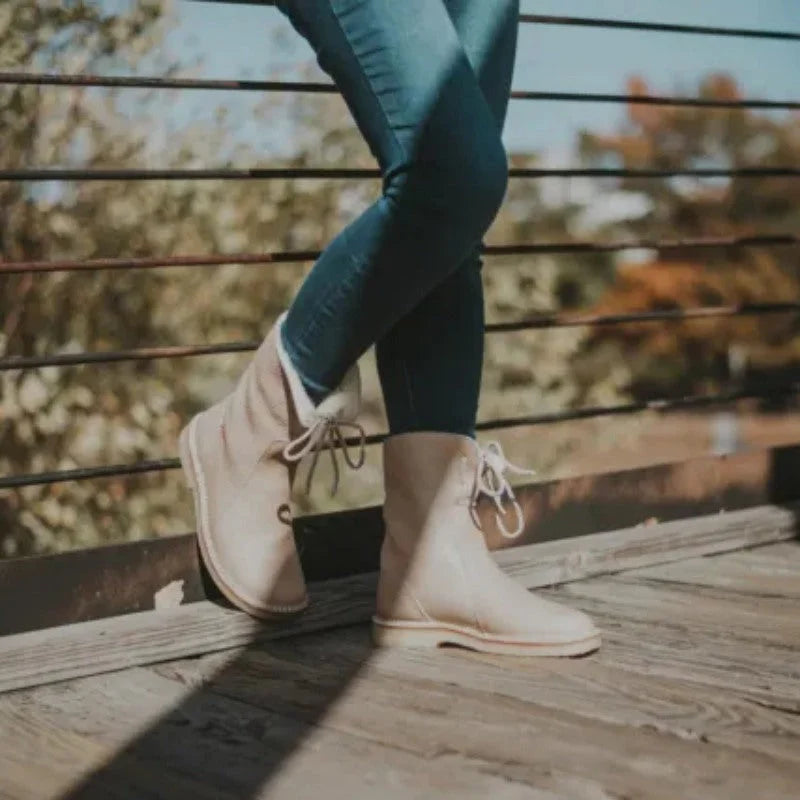 Vintage Buttery-Soft Waterproof Wool Lining Boots