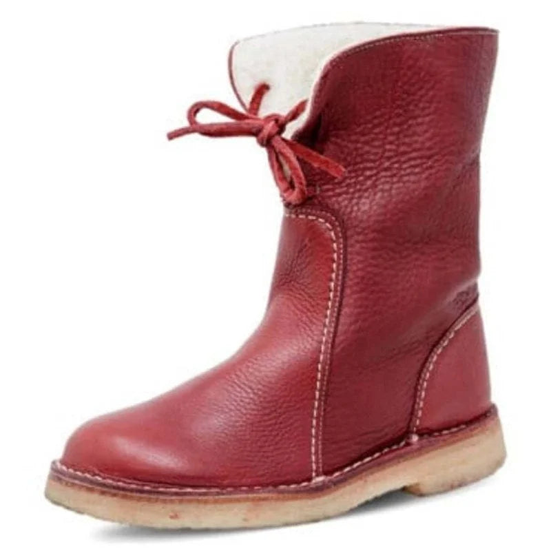 Vintage Buttery-Soft Waterproof Wool Lining Boots